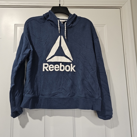 Reebok sweatshirt blue,hoodie ,drawstring  size medium - Picture 2 of 5